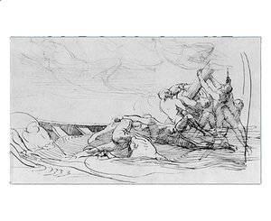 John Singleton Copley - Study for "The Siege of Gibraltar": The Wrecked