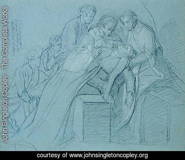 Study for the Central Group in the Death of Earl of Chatham