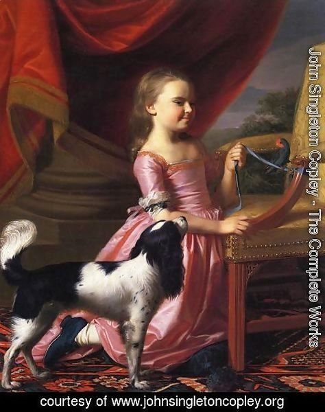 John Singleton Copley - Young Lady with a Bird and Dog