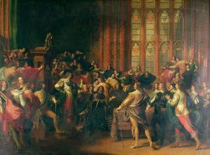 John Singleton Copley - Charles I (1600-49) Demanding the Five Members in the House of Commons in 1642
