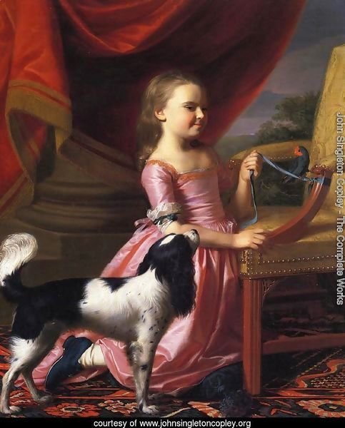 Young Lady with a Bird and Dog